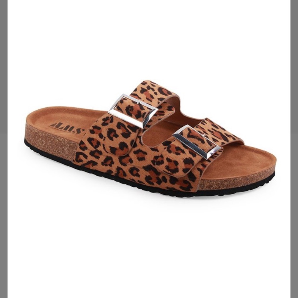 BROWN LEOPARD CUTOUT SANDAL